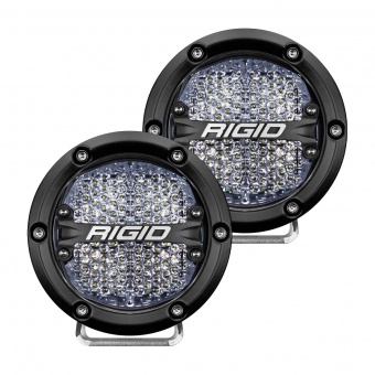 Фары RIGID 360 Серия 4" рабочий свет - белая подсветка 