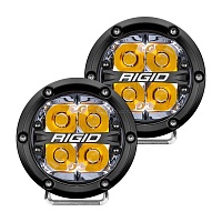 Фары RIGID 360 Серия 4"  дальний свет - янтарная подсветка 