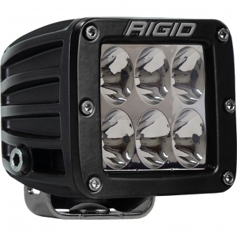 Светодиодные фары Rigid D (6 светодиодов) Водительский свет (Янтарный) 